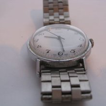 Timex Analog Silver Tone Stainless Steel Back Link Watch (parts/repair)