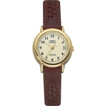 Timex Classic Leather Collection Analog E16091 Dress Watch