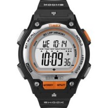 Timex Ironman Shock Resistant Steel 30 Lap Black/Orange