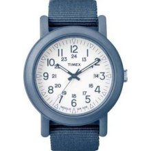 Timex Original Camper T2n428 Au Unisex Analog Quartz Watch With Turquoise Nylon Strap