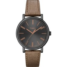 Timex Originals Easy Reader, Black Case And Dial, Rose Gold Metallic Strap - T2n961