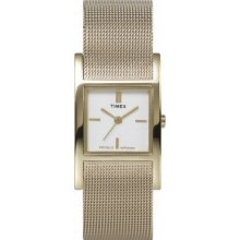 Timex T2j921 Ladies Pearl Gold Watch Rrp Â£54.99