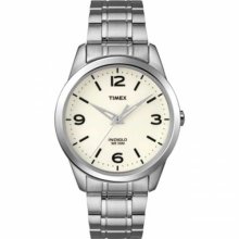 Timex Women's Weekender Cream Dial Stainless Steel Indiglo Quartz Watch T2n646