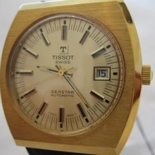 Tissot Gold Men Big Date Swiss Watch 1960's