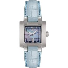 Tissot Women's T-Trend T60.1.239.83 Blue Leather Quartz Watch with Blue Dial