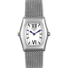 Tissot Women's T-Win T08.1.187.53 Silver Stainless-Steel Swiss Quartz Watch with White Dial