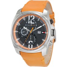 Tommy Hilfiger Men's 1790832 Sport Stainless Steel and Orange Strap With Multifunction Dial Watch