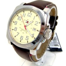 Tommy Hilfiger Mens Brown Leather Watch 1710160