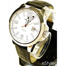 Tourneau Timepieces Men Analogue Watch Black Leather Band Nib/3yr Warranty $550