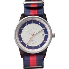 Triwa Unisex Hurricane Niben Analog Acetate Watch - Two-tone Nylon Strap - White Dial - NIAC101