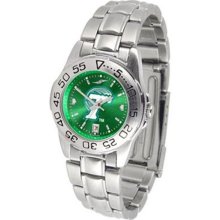 Tulane University Green Wave Ladies Stainless Steel Dress Watch