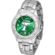 Tulane University Green Wave Men's Stainless Steel Dress Watch