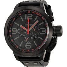 Tw Steel Canteen Black Dial Black Leather Mens Watch Tw903r