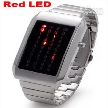 Uaa236 Stainless Steel Case Shine Blue Led Light Digital Date Lady/w