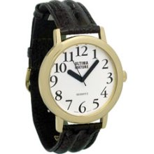 Ultima Mature Low Vision Unisex Watch Leather Band