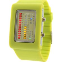 Unisex Binary Silicon Led Wrist Watch ( Green ) Fashion Must Have ( 1