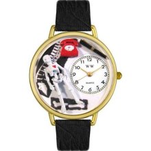 Unisex Orthopedics Black Skin Leather and Goldtone Watch in Gold ...