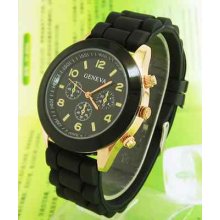 Unisex Silicone Rubber Jelly Gel Quartz Analog Sports Wrist Watch