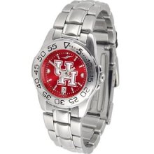 University of Houston Ladies Stainless Steel Dress Watch