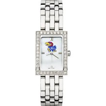 University of Kansas Ladies Allure Watch Stainless Bracelet Strap