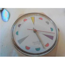 Unusual White Dial Swatch Watch 4u2fix