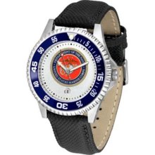 US Marines Competitor Mens Watch with Nylon / Leather Band ...