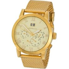 Used Mens Automatic Gold Plated Stainless Steel Wrist Watch G-andggg