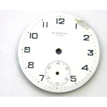 Used Ny Standard 16 Size Porcelain Pocket Watch Dial