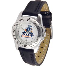 UTEP Miners Sport Leather Band-Ladies Watch