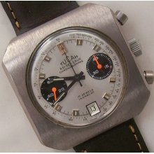 Valjoux 7734 Chronograph Wristwatch 39,5 Mm. Aside Screw Crown Running Condition