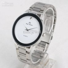 Value Choice Men's Stainless Steel Watches Japan Quartz Modern White