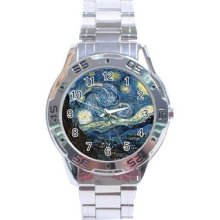 Van Gogh Starry Night Stainless Steel Analogue Watch