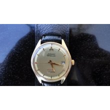 Very Good Vintage Atlantic Worldmaster Mechanical 17jewels Gold Plated // Swiss Made Watch