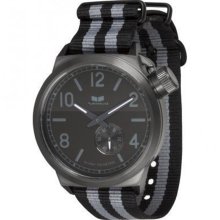 Vestal Canteen Zulu Watch in BlackGreyStripe/Gunmetal/Black