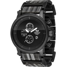 Vestal Plexi Acetate Black Grey Striped Watch - Black regular