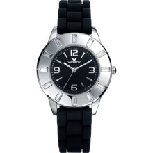 Viceroy Women's 46670-55 VIMAR12 Round Stainless Steel Black Dial