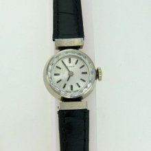 Vintage 18k White Gold Tissot Wristwatch