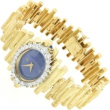 Vintage 18K Yellow Gold Diamond & Lapis Ebel Ladies Watch