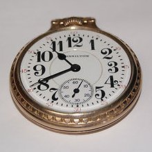 Vintage 1934 Hamilton Railroad Grade Pocket Watch. 992. 21 Jewel.10 Karat G.f.