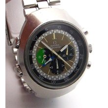 Vintage 1960's Stainless Omega Flightmaster Pilots Chronograph 145.013