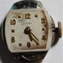 Vintage Bulova Wrist Movement 17j Cal 6bm Runs 706