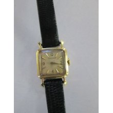 Vintage Jaeger Le Coultre 18k Gold Watch