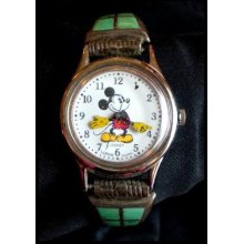 Vintage Lorus Mickey Mouse Turquoise Watch