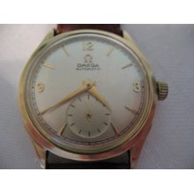 Vintage Men's 14k Gold Omega Automatic Wrist Watch Wristwatch - See Video