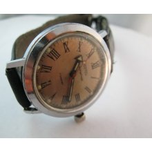 Vintage mens watch Vostok. Russian wrist watch Wostok of USSR 1980-s