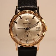 Vintage Rare Beautiful Gold Plated Mechanical Swiss Men's Watch