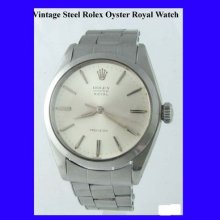 Vintage Steel Rolex Oyster Royal Precision Gents Wrist Watch 1962