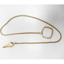 Vintage Swank Belt Gold-tone Pocket Watch Chain