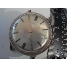 Vintage Timex Date Automatic Wind Watch Runs And Stops