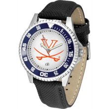 Virginia Cavaliers UVA Mens Leather Wrist Watch